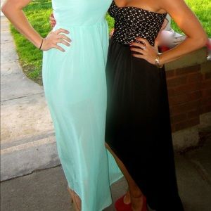 High low black BCBG cocktail dress